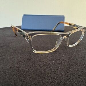 Clear and Tortoise Shell Eyeglass Frames